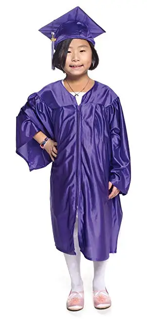Shiny Kids graduation gown and caps