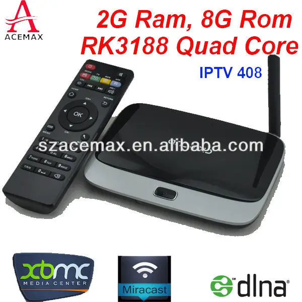 android 4.2.2 Jelly bean Google tv box IPTV 408 with external wifi antenna