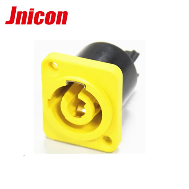 Yellow 3 Pin IP44 waterproof power connector rohs standard