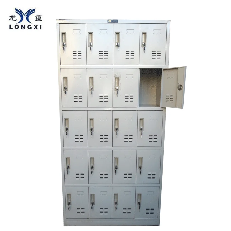 High quality gym metal 20door locker ,custom storage clothing wardrobe locker, steel office and school locker cabinet