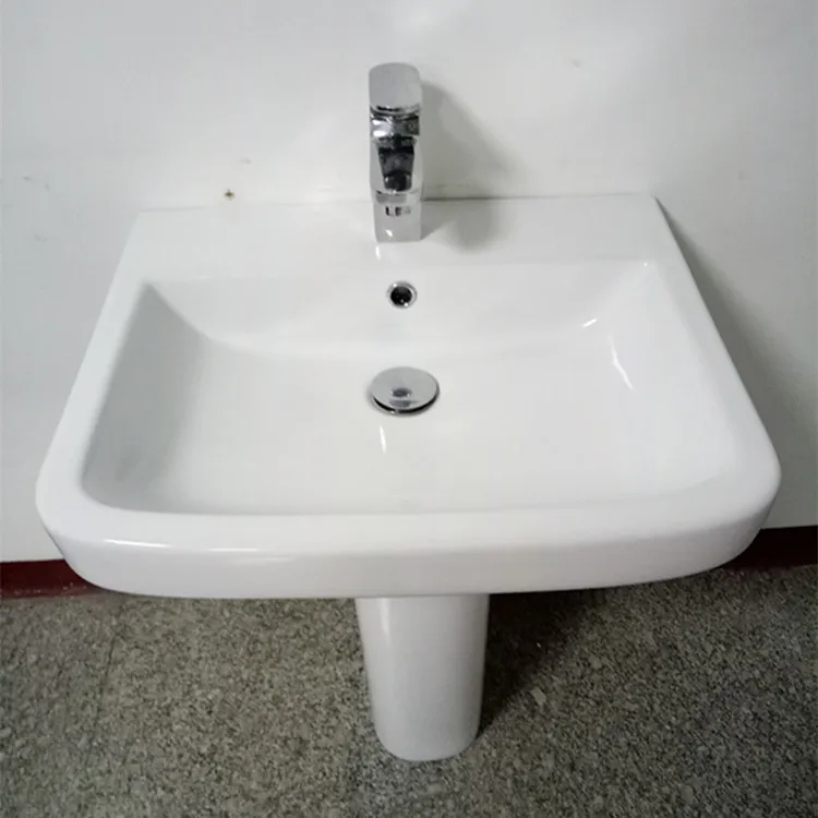 
Whity Nano Bathroom Hand Wash Antique Furniture Apron Art Basin Ceramic Pedestal Sink 