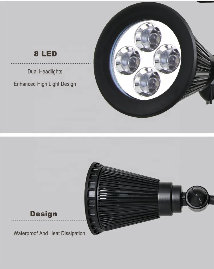 
China wholesale garden 8pcs LED dual heads outdoor wall lamp 