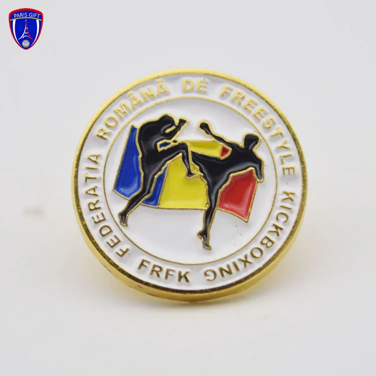 wholesale custom taekwondo metal award lapel pins soft enamel pin for souvenir gifts