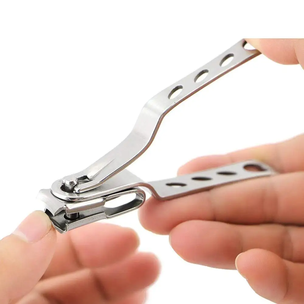 2pcs Nail Clippers with 360-Degree Rotating Head Long Handle, Stainless Steel Fingernails and Toenails Cutter