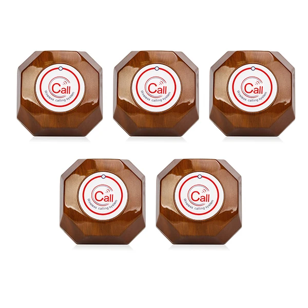5 pcs of Restaurant Hotel 433MHz Wireless Calling Bell coaster Pager Retekess T133