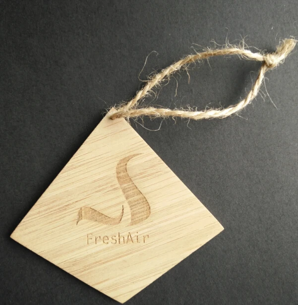 Wood and Bamboo hang tag & label custom design