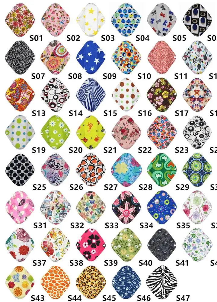 
Soft And Comfortable Reusable Washable Cloth Menstrual Pads Panty Liners Cloth Pad 