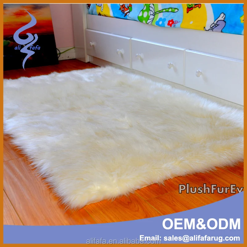 
black bear shape faux fur sheepskin area rug 