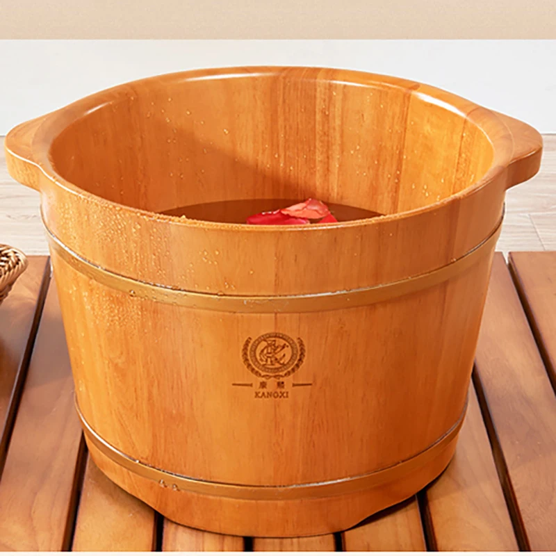 Promote blood circulation pedicure wooden foot basin foot spa tub