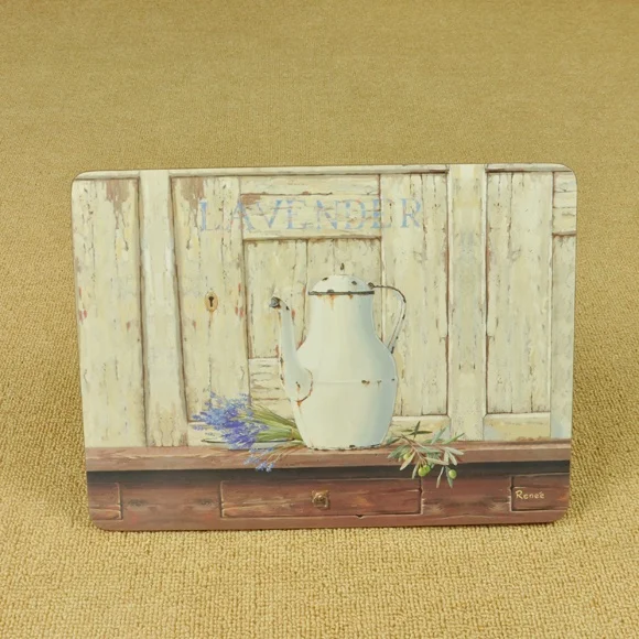 hot selling MDF placemat laminated  cork backed placemat and wooden placemat