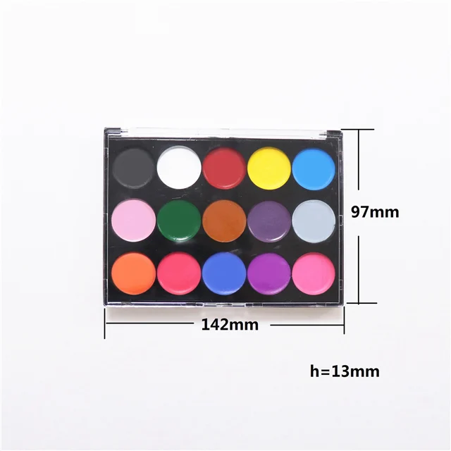 15 видов цветов на водной основе дети используют краски для лица и тела набор краски поддон легко использовать, легко мыть