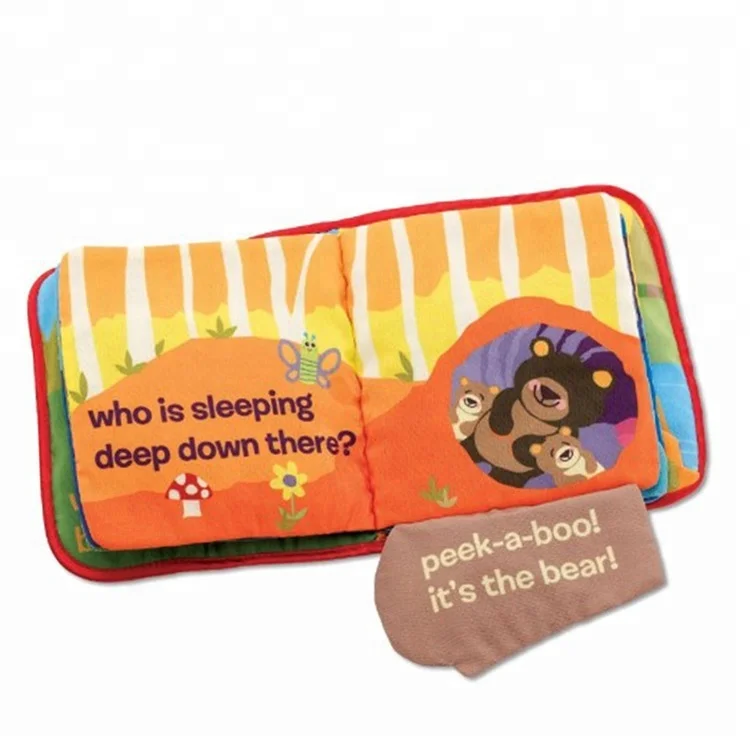 Baby early education toy high quality custom plush soft cloth book toy
