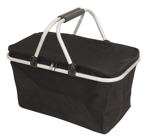 Newest Custom Logo Shopping Basket With Zipper Design