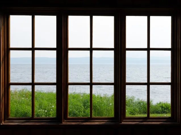 Pvc wooden horizontal fixed louver window design