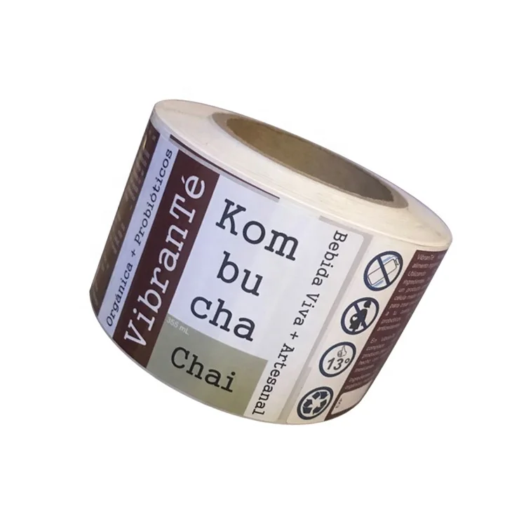 
Custom Printed Roll Self Adhesive Waterproof Synthetic Paper Bottle Label Sticker Printing, Adhesive Bottle Label Sticker 