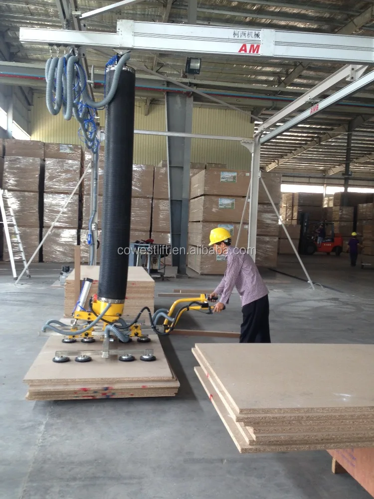 Vacuum tube lifter for chipboard, wooden panel, MDF