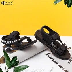 Летние удобные мужские сандалии BAIRUILUN, модные Нескользящие пляжные сандалии