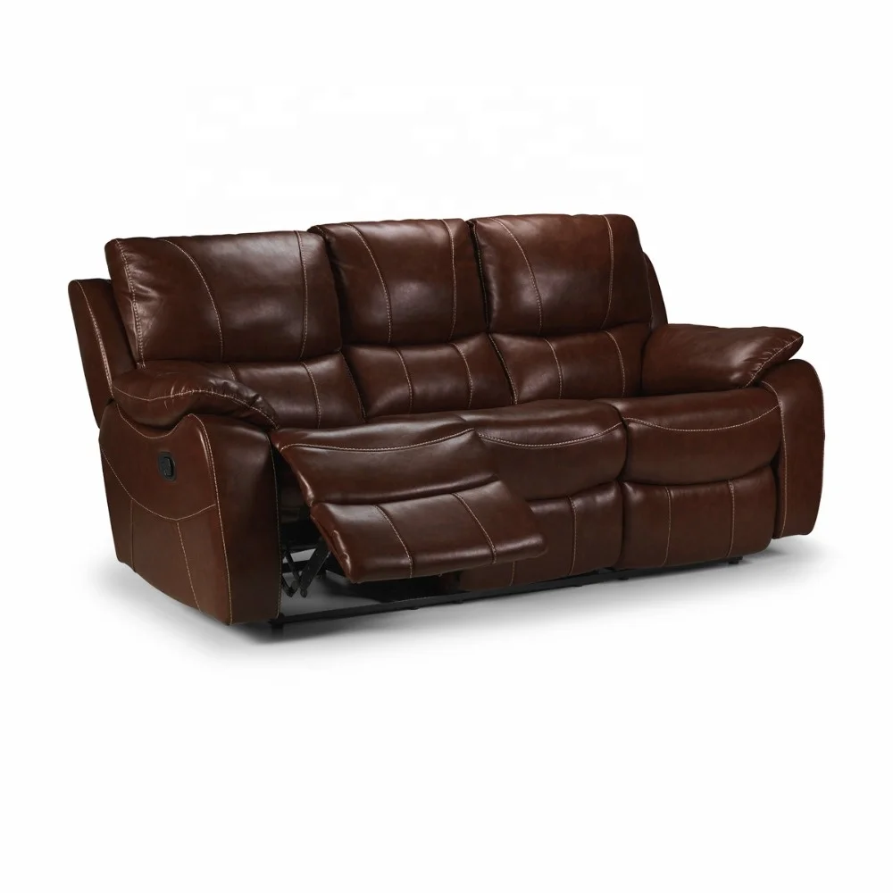 Недорогой секционный кожаный диван из натуральной кожи с откидывающейся спинкой Дубай