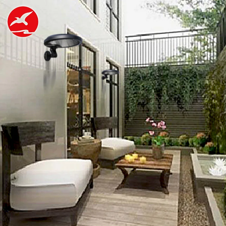 Hot sale high luminous flux motion sensor waterproof outdoor ip65 3w 6w 9w solar led wall light