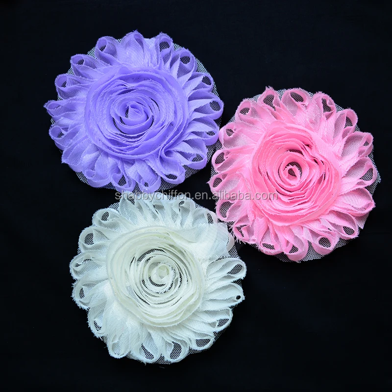 4' shabby rose trim flower shabby rose flower by yard