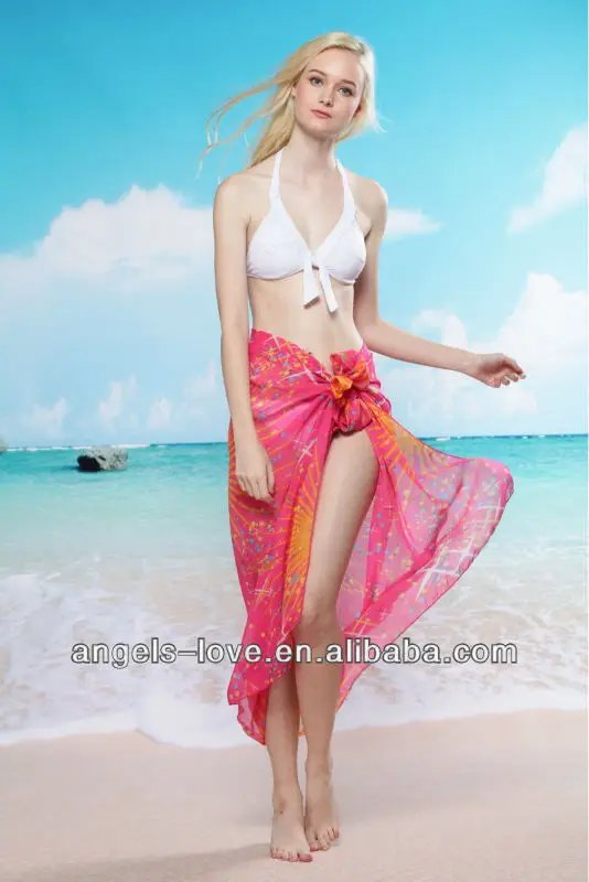 Hot Sale Beach Pareo dress 100% Rayon Sarong One Piece Hawaii Robe Beach-Wrap Dress Beach Towel Cotton long skirt