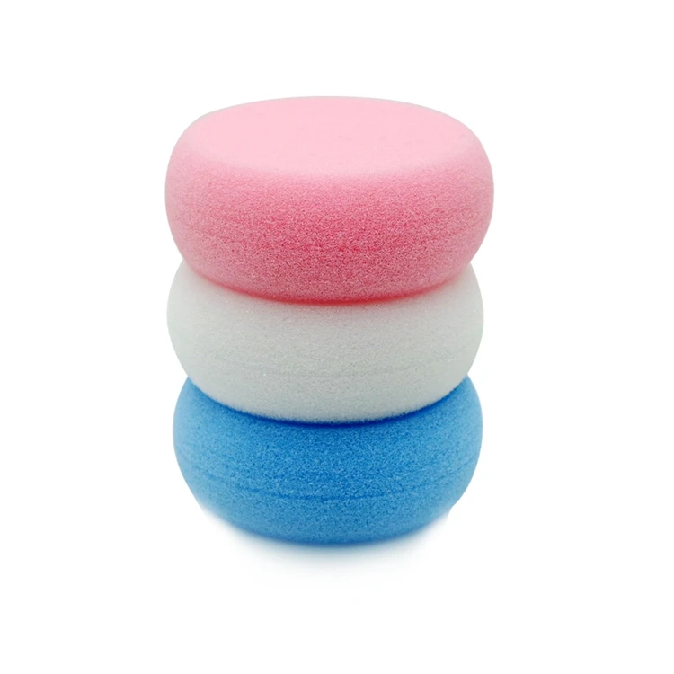 Round PU body cleaning bath shower exfoliating sponge