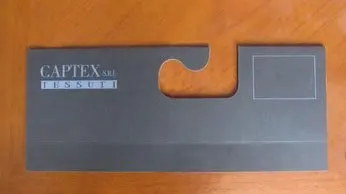 Recycled paper hanger for fabric/cloth
