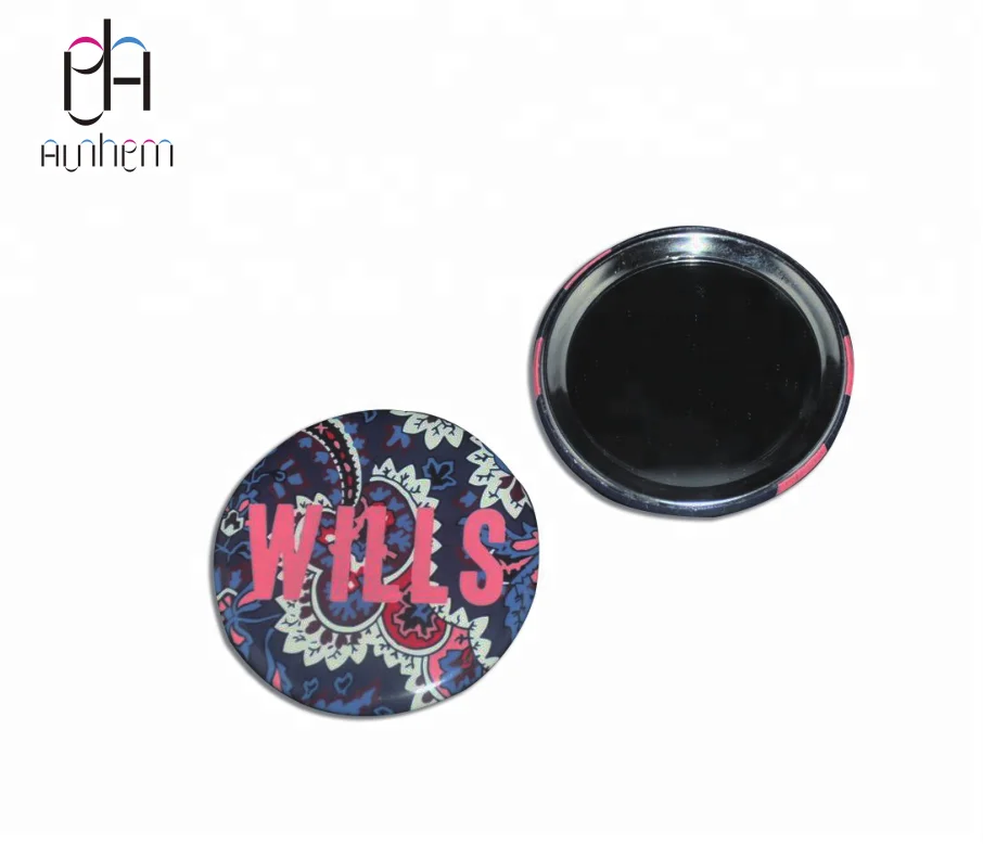 
Advertising custom design promote round tin mirror pocket tin mirror makeup small mirror with logo printing, IC-397 