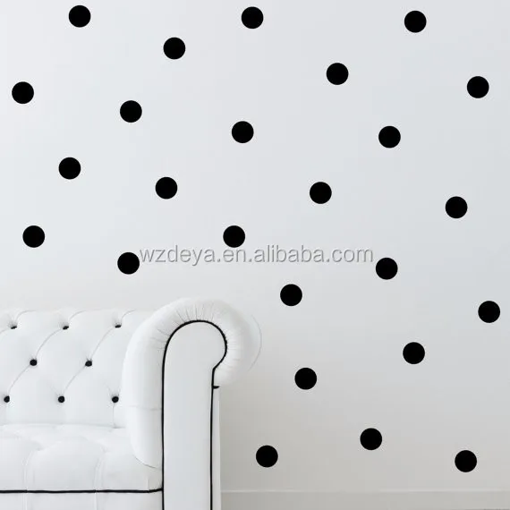 
Custom Gold polka dot diy wall decals nursery kids room removable vinyl paper wall art home decoration sticker 