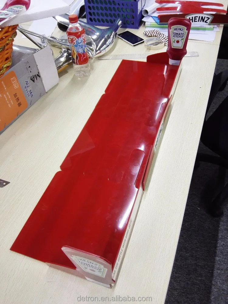 Acrylic tray display Countertop shelf display For Heinz