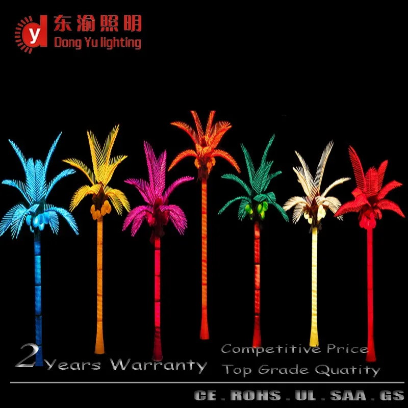 Height 3M decorative artificial plant led Fake Palm/coconut tree lighting