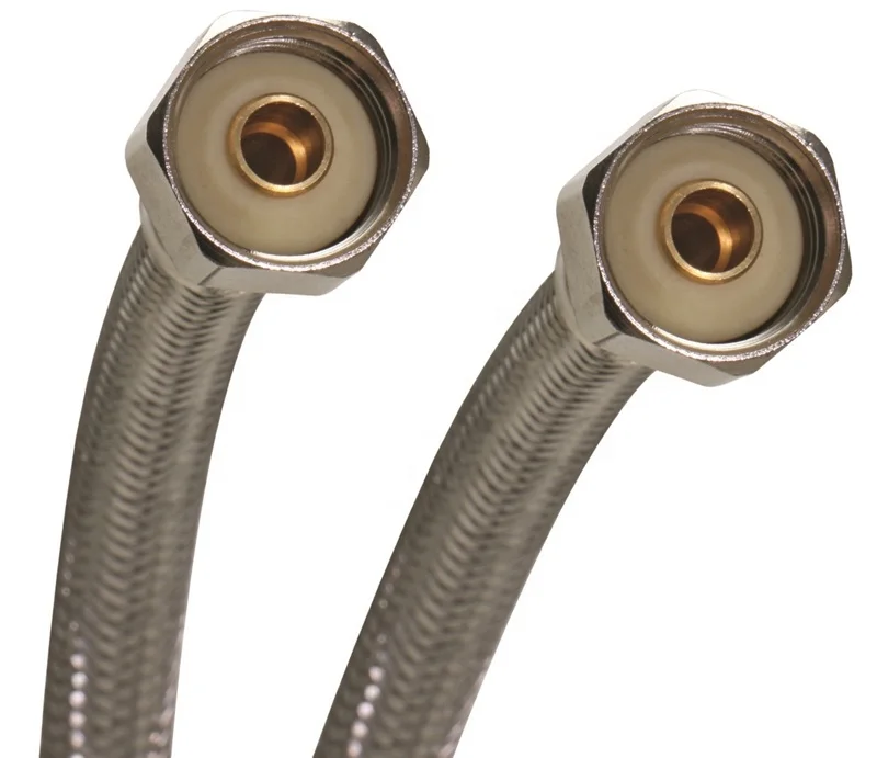 NZMAN Toilet Water Supply Flexible Braided Hose,10-0431 1/2-Inch IPS by 1/2-Inch IPS by 30-Inch Water Supply Connector