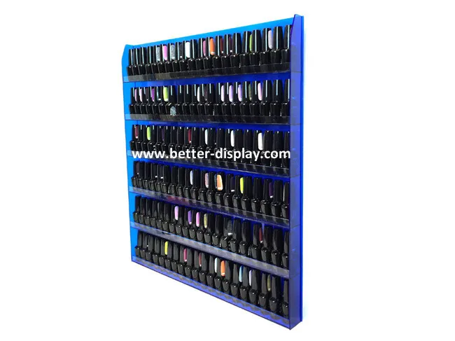 wholesale acrylic wall mounted nail polish display rack