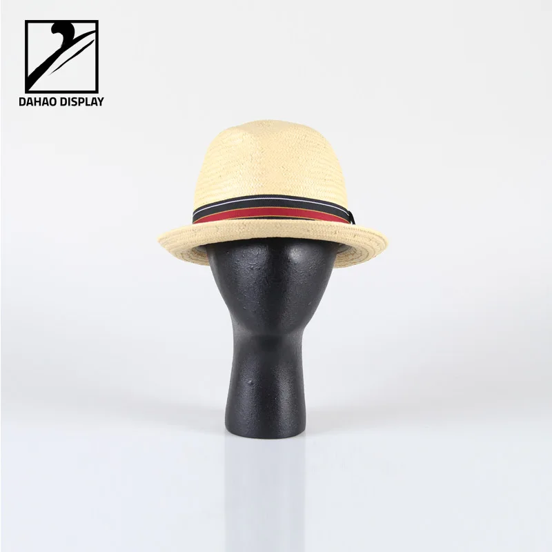 
Черная деревянная голова манекена для шляпы 