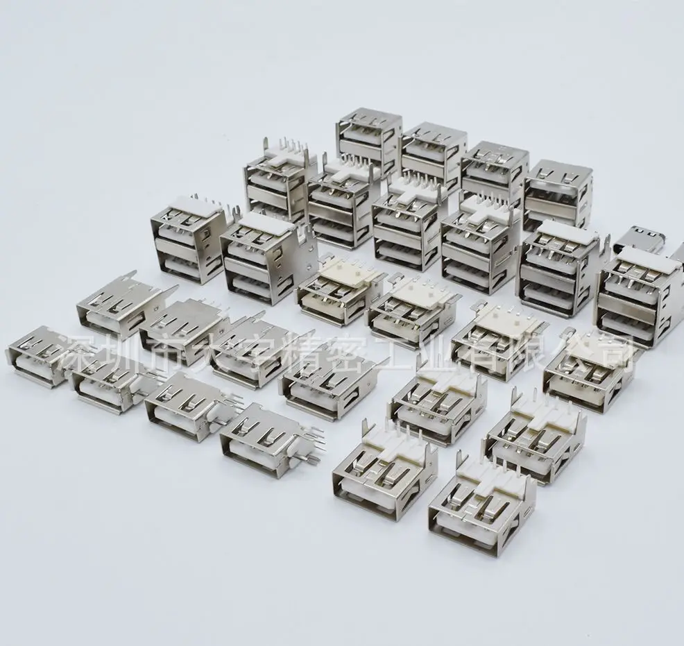 
180 degree type a usb female connector for pcb 4pin vertical usb connector DIP 