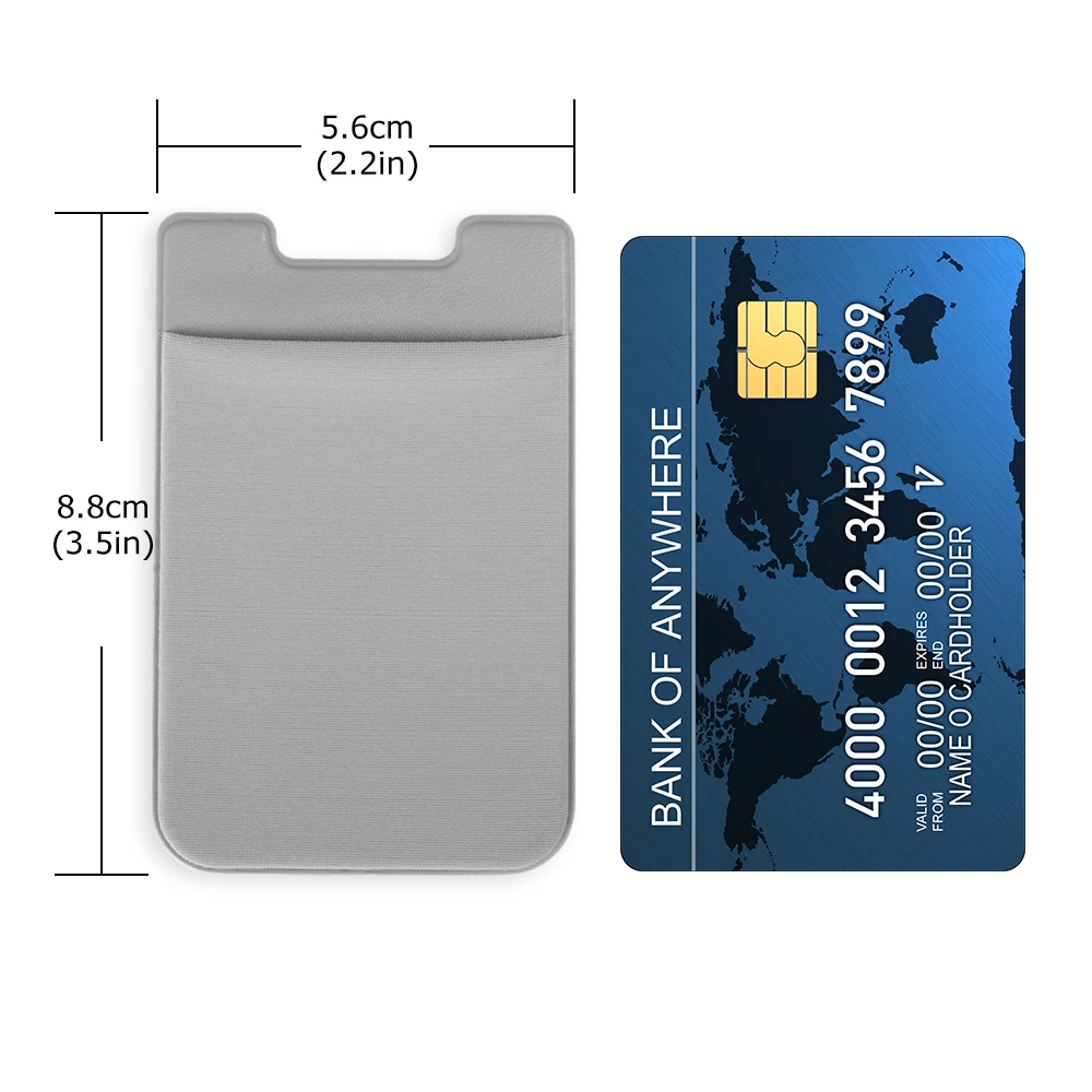 Removable and washable 3M adhesive PU Fabric id /credit card holder for Phone