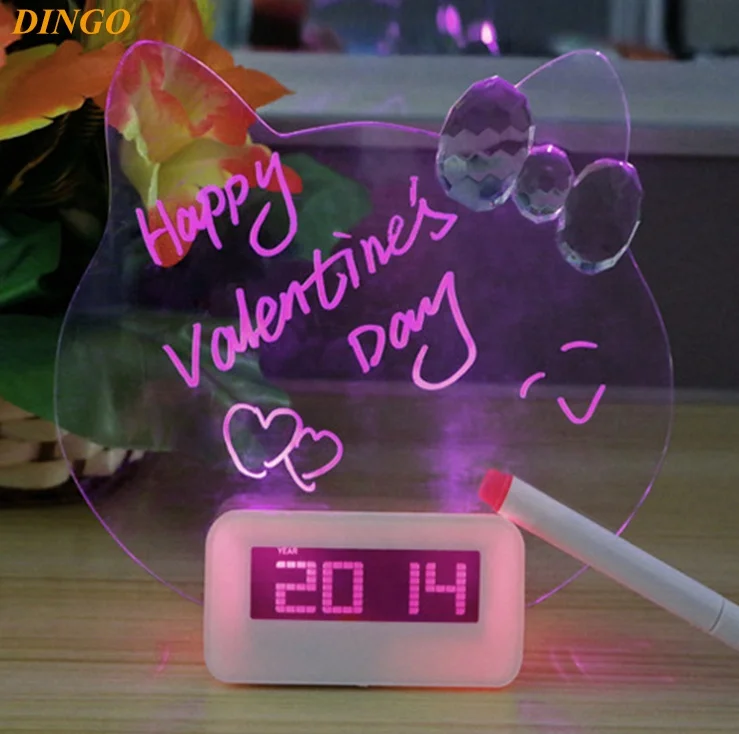 Продажа с завода, светодиодная светящаяся лектронная доска для сообщений, будильник, Многофункциональные цифровые часы «сделай сам»