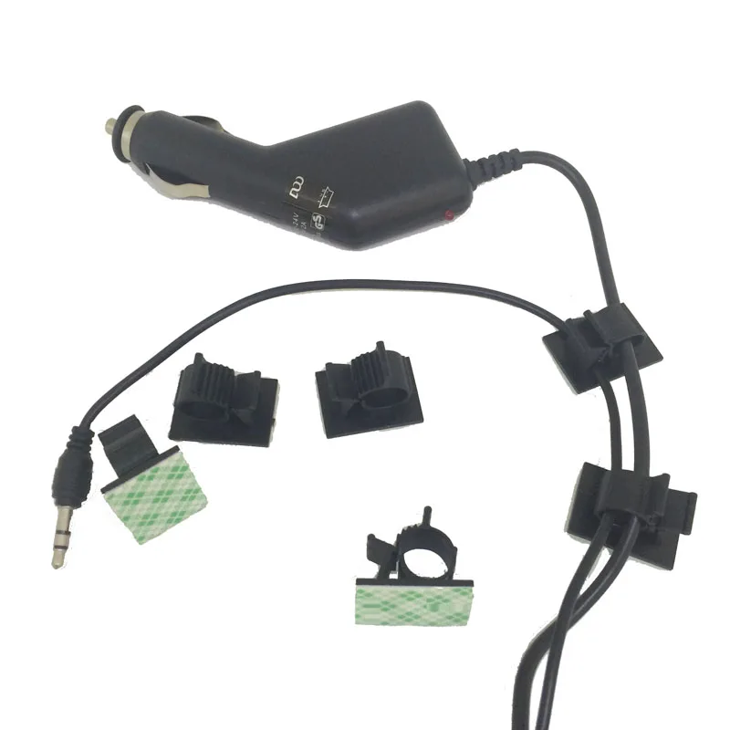 Wiring Accessories 0-10mm size Adjustable Green Sticky Adhesive Glue Cable Clips Car Charging Cable Holder Internet Line Finishing