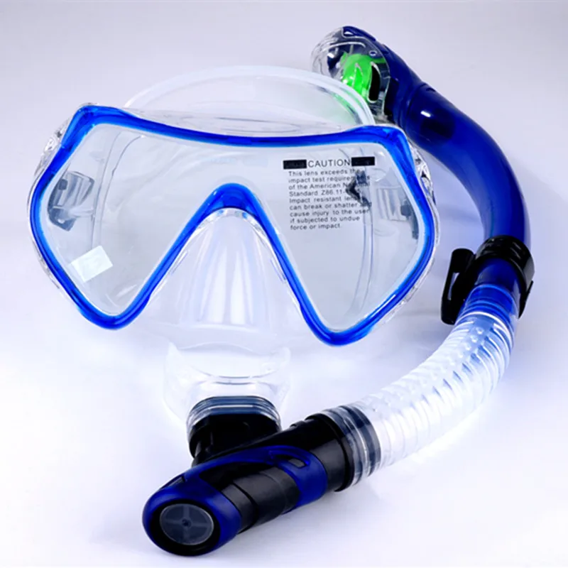 
Adult Diving Mask and Snorkel Set Tempered Glasses Underwater Swimming Mask 