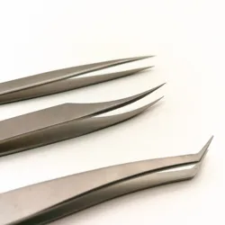 Wholesale eyelash extension tweezers kit custom curved volume lash tweezer sets tools
