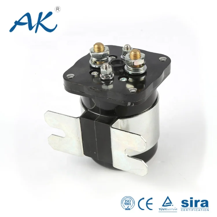 One normally open and one normally close contact dc contactor 12V 24V 200A dc contactor for electric vehicles