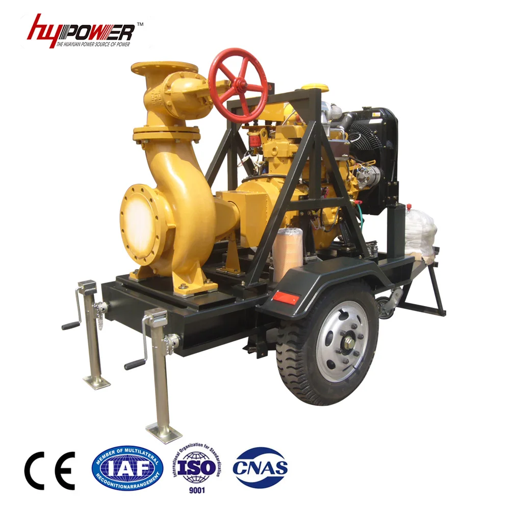 Agriculture irrigation diesel engine water pump set with trailer exported to Thailand