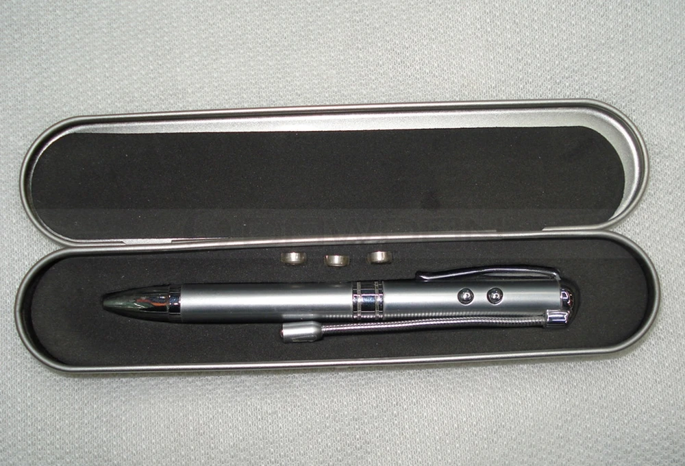 Pen 5 in 1 Laser Pointer UV Light Stylus Tip Flashlight Ballpoint Multifunction
