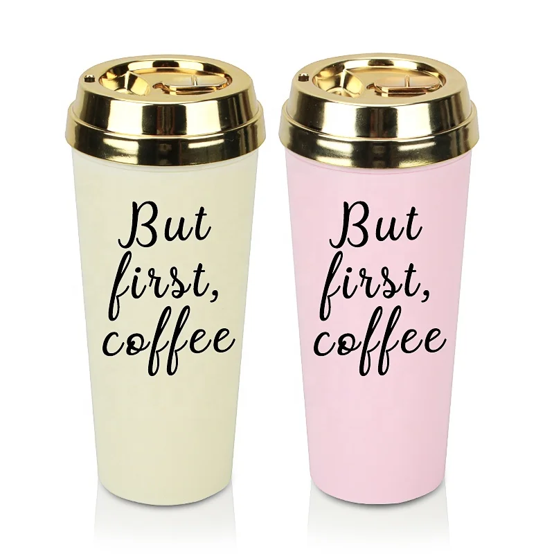 16oz milk tea plain personalized christmas custom wholesale plastic mug insulated fashionable coffee tumbler