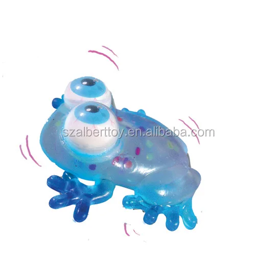 Squishy Rubber Frog Moving Eyes Toy