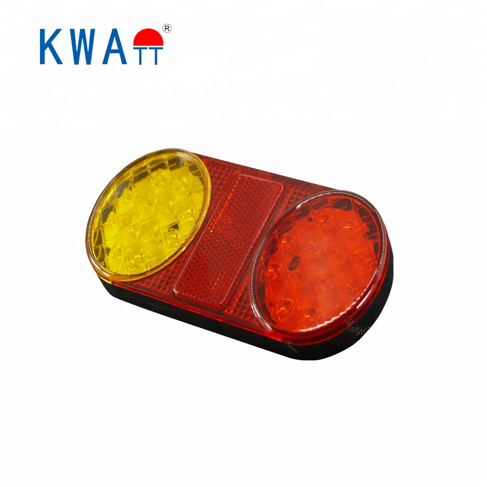
Factory High Quality 24pcs LEDs12V Oval Vehicle Autostop turn rear TAIL Lights for Truck trailer marine With E-Mark 