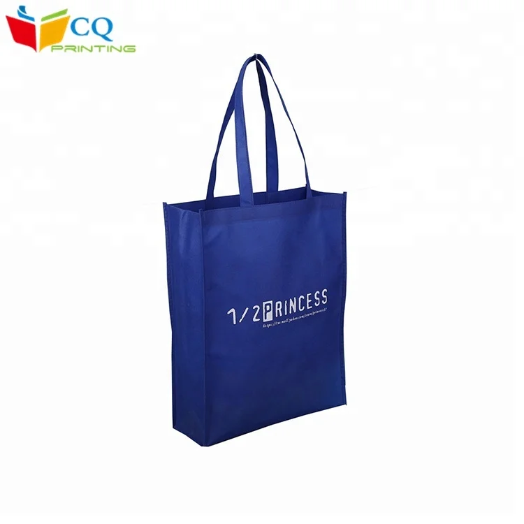 Wholesale eco-friendly cheap promotional deep blue non woven carry bag in guangzhou