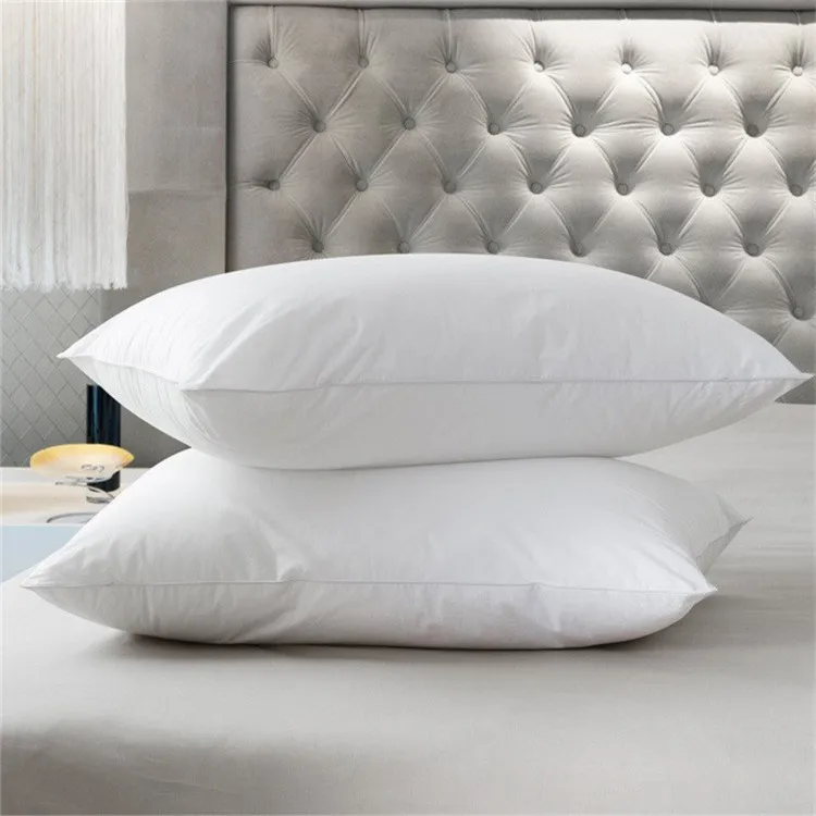 Sweet Sleeping High Quality Natural White Goose Feather Down Pillow For Decor