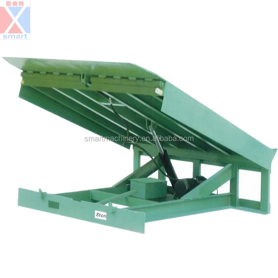 
6Ton 8ton Factory Warehouse Electric Lifting Container Forklift Loading Ramp Hydraulic Dock Leveler 