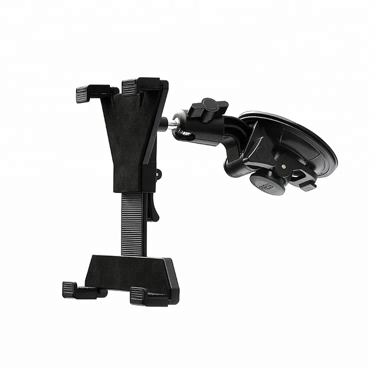 360 degree rotation strong suction dual adjustable tablet holder for car